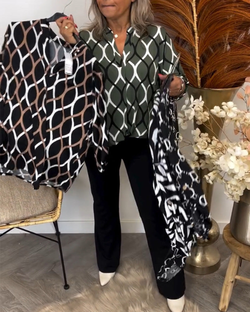 Nora | Flattering Blouse With Pattern