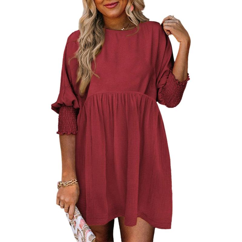 Mirasol | Crew Neck Loose Fit Mini Dress