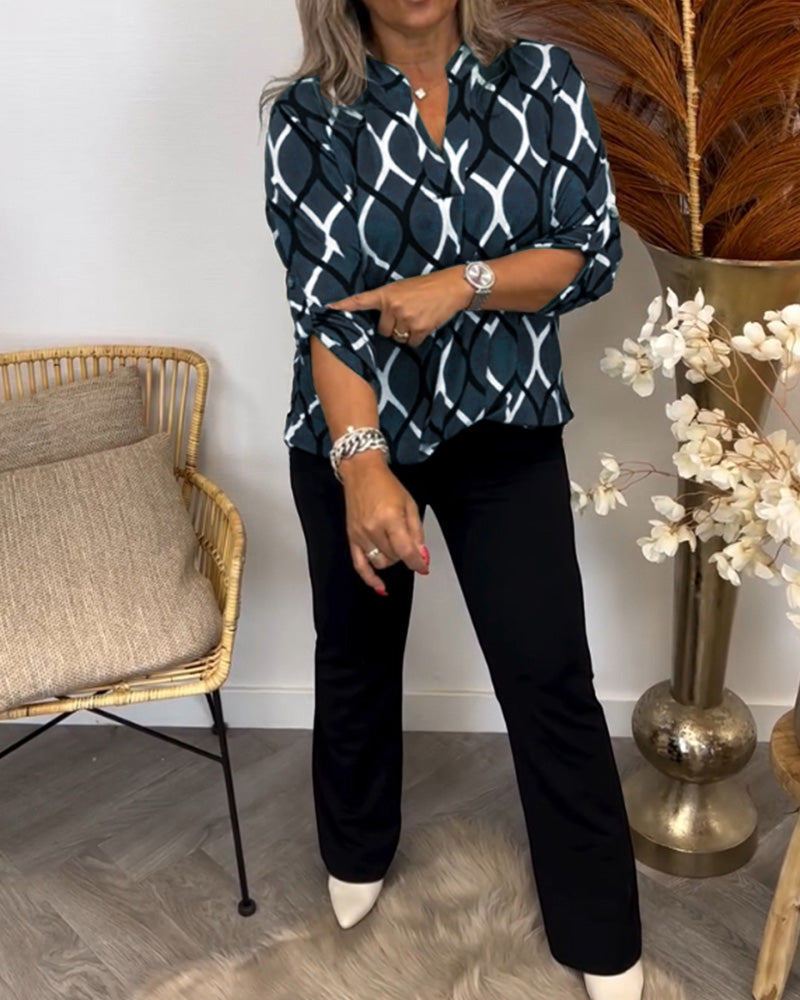 Nora | Flattering Blouse With Pattern