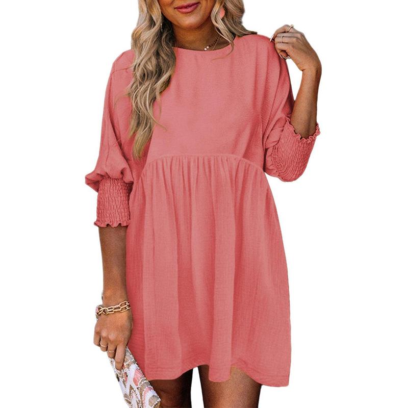 Mirasol | Crew Neck Loose Fit Mini Dress