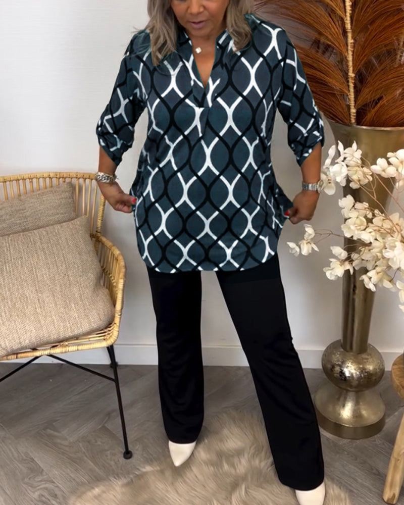 Nora | Flattering Blouse With Pattern