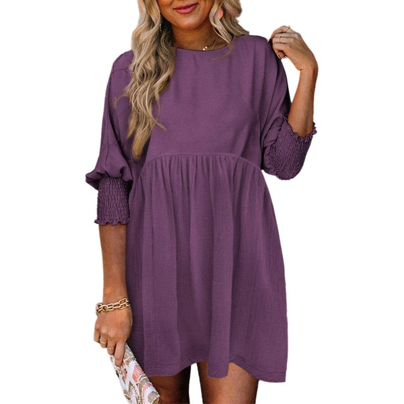 Mirasol | Crew Neck Loose Fit Mini Dress