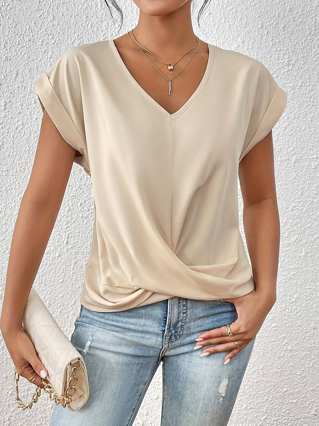 Claire | Casual T-Shirt With V Neckline