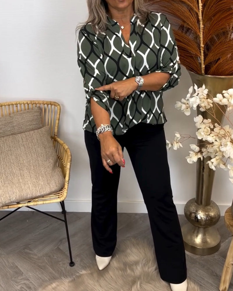 Nora | Flattering Blouse With Pattern