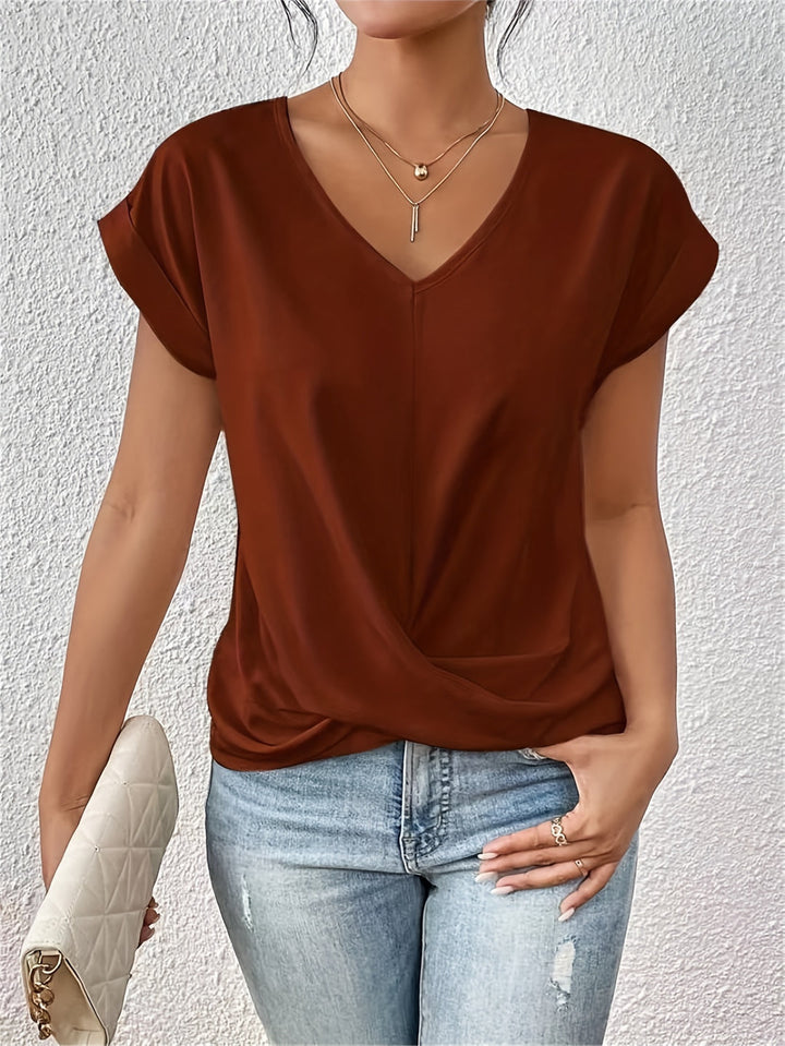 Claire | Casual T-Shirt With V Neckline