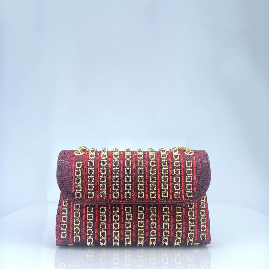 Laviera | Chic Chain Colored Diamond Shoulder Bag