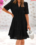 Rica | Chic Lace Ruffle Summer Dress