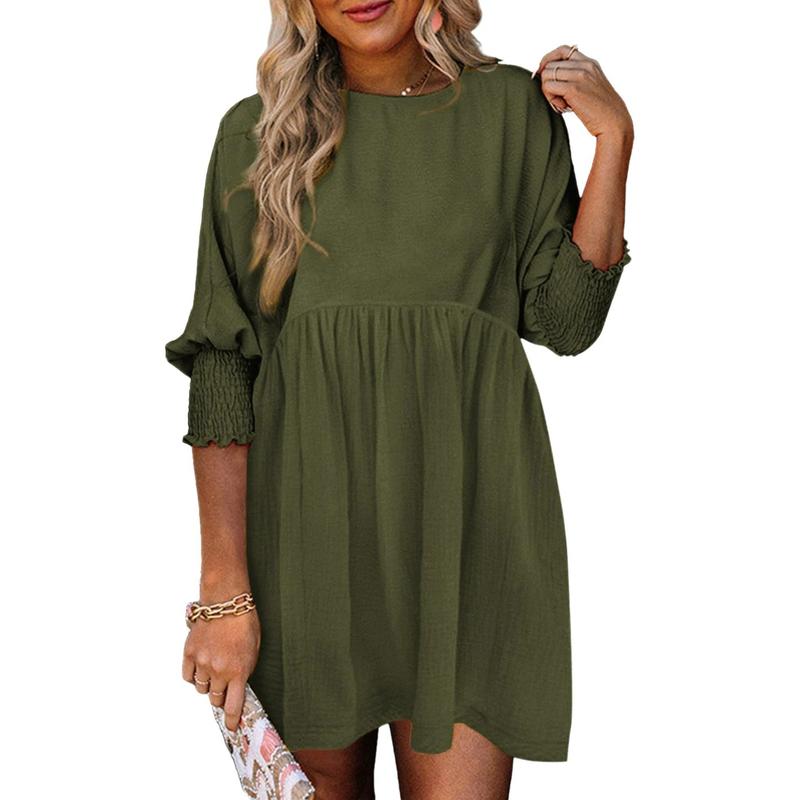 Mirasol | Crew Neck Loose Fit Mini Dress