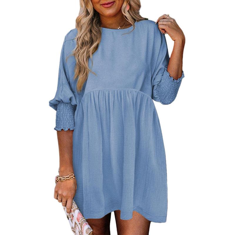 Mirasol | Crew Neck Loose Fit Mini Dress