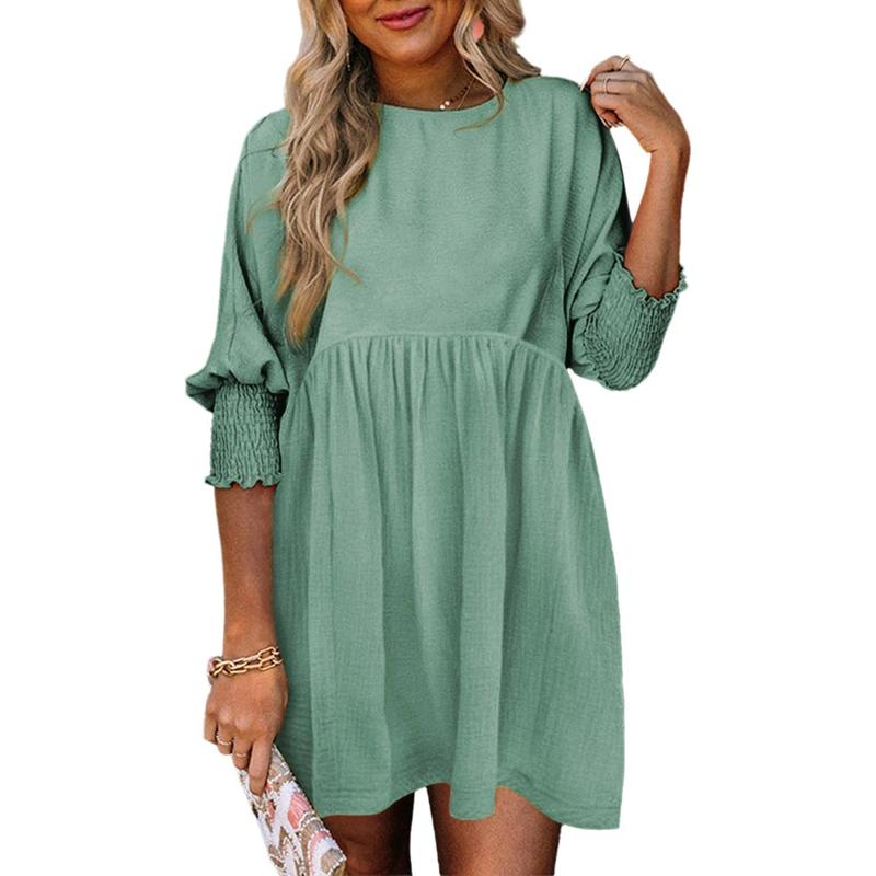 Mirasol | Crew Neck Loose Fit Mini Dress