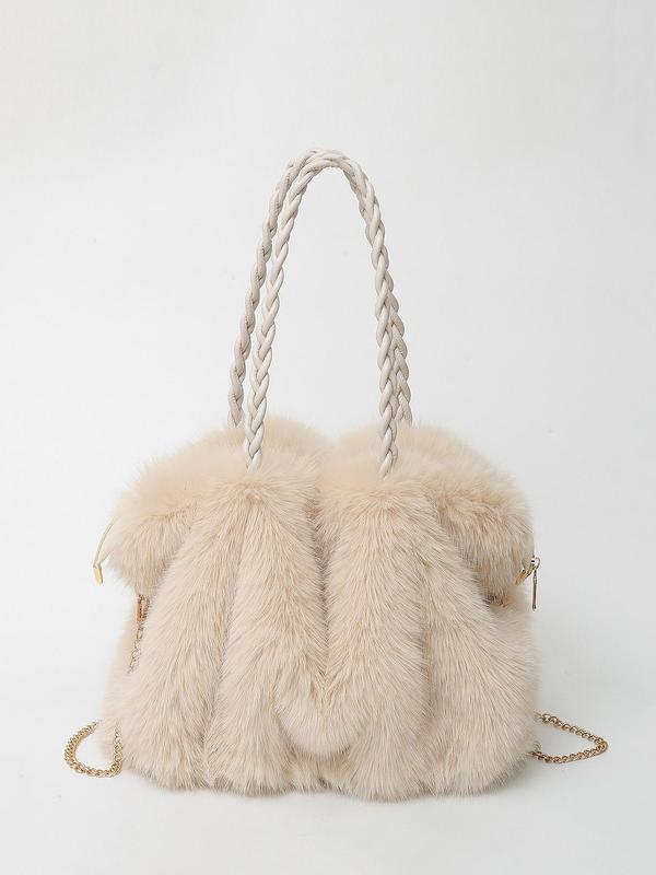Elodie | Versatile Plush Velvet Shoulder Tote Bag