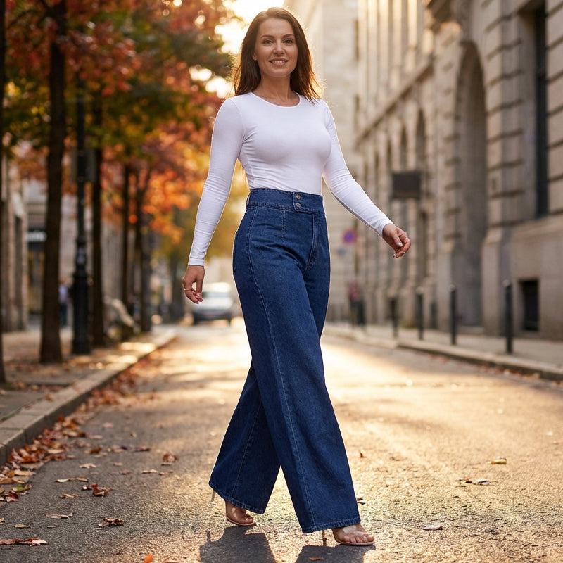 Elowira | High-Waist Wide-Leg Jeans